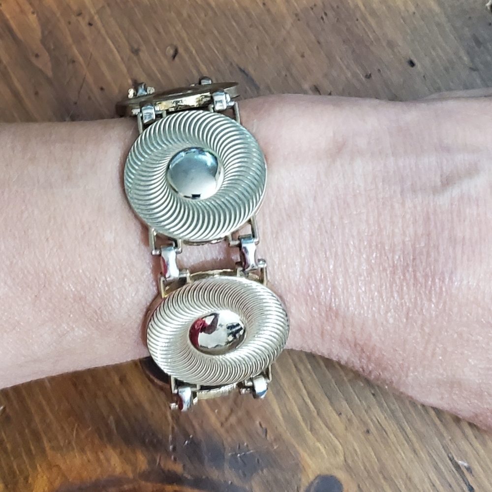 Vintage Large Gold Wide Bracelet